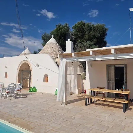 Trullo La Cicala Bianca With Private Swimmingpool * 圣米凯莱萨伦蒂诺